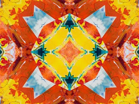 Kaleidoscope Geometric Pattern Footage Stock Illustration