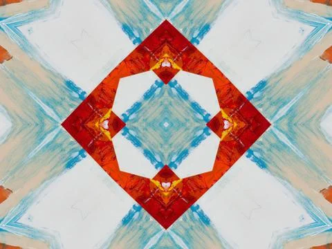 Kaleidoscope Geometric Pattern Footage Stock Illustration