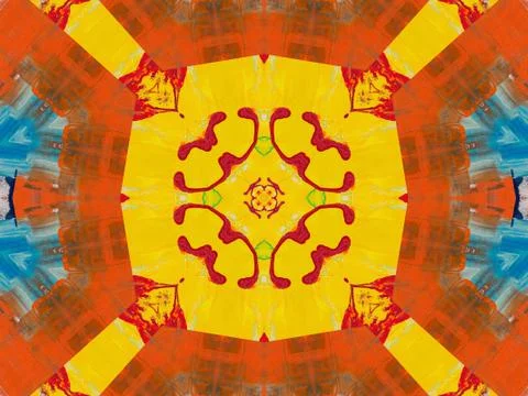 Kaleidoscope Geometric Pattern Footage Stock Illustration
