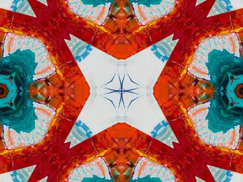 Kaleidoscope Geometric Pattern Footage Stock Illustration