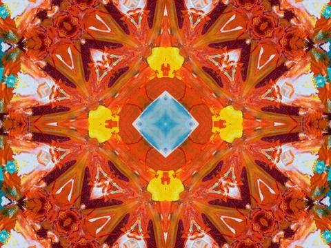 Kaleidoscope Geometric Pattern Footage Stock Illustration
