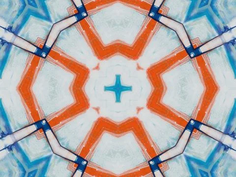 Kaleidoscope Geometric Pattern Footage Stock Illustration