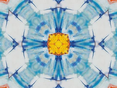 Kaleidoscope Geometric Pattern Footage Stock Illustration