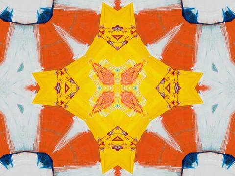 Kaleidoscope Geometric Pattern Footage Stock Illustration