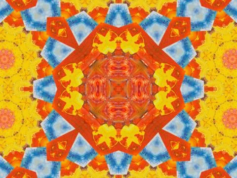 Kaleidoscope Geometric Pattern Footage Stock Illustration