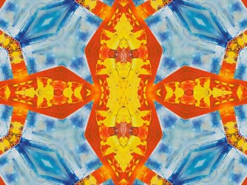 Kaleidoscope Geometric Pattern Footage Stock Illustration