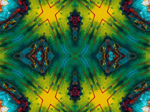 Kaleidoscope Geometric Pattern Footage Stock Illustration