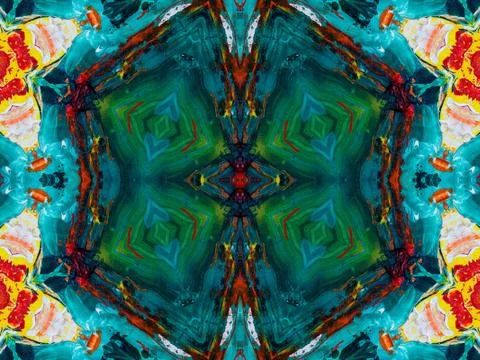 Kaleidoscope Geometric Pattern Footage Stock Illustration