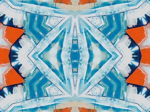Kaleidoscope Geometric Pattern Footage Stock Illustration