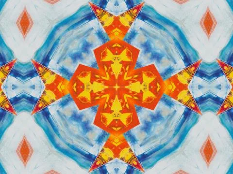 Kaleidoscope Geometric Pattern Footage Stock Illustration