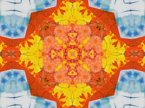 Kaleidoscope Geometric Pattern Footage Illustrazione stock