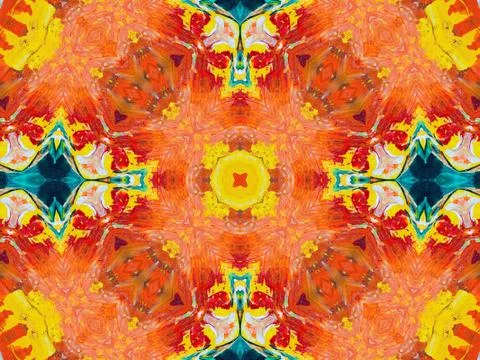 Kaleidoscope Geometric Pattern Footage Stock Illustration