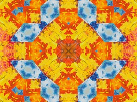 Kaleidoscope Geometric Pattern Footage Stock Illustration