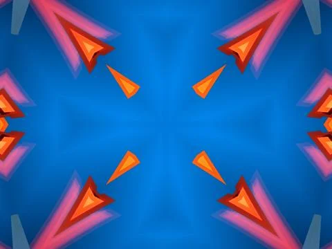 Kaleidoscope Geometric Pattern Footage Stock Illustration