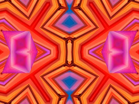 Kaleidoscope Geometric Pattern Footage Stock Illustration