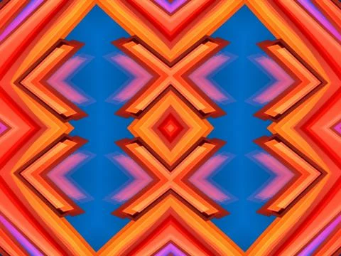 Kaleidoscope Geometric Pattern Footage Stock Illustration