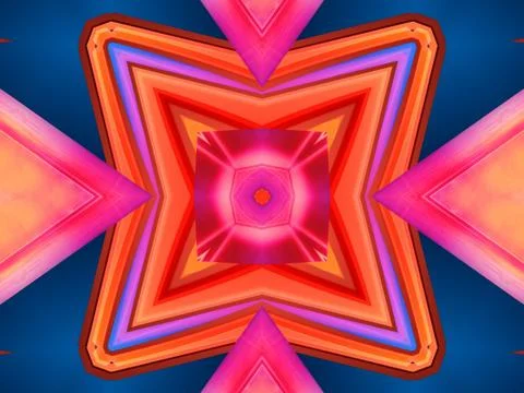 Kaleidoscope Geometric Pattern Footage Stock Illustration