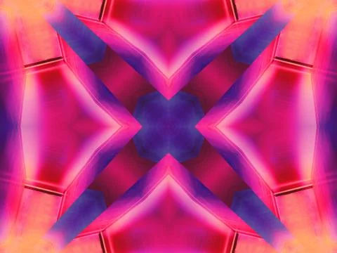 Kaleidoscope Geometric Pattern Footage Stock Illustration