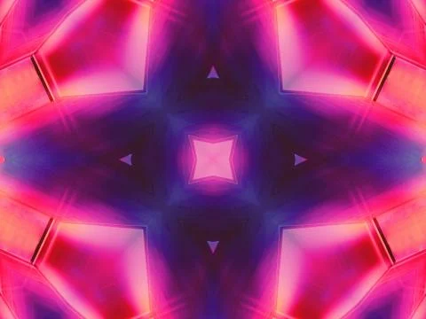 Kaleidoscope Geometric Pattern Footage Stock Illustration