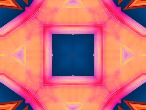 Kaleidoscope Geometric Pattern Footage Stock Illustration