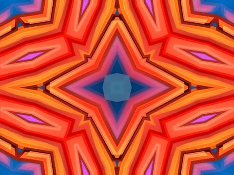 Kaleidoscope Geometric Pattern Footage Stock Illustration
