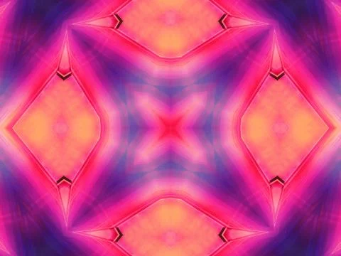 Kaleidoscope Geometric Pattern Footage Stock Illustration