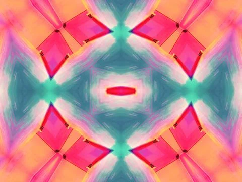 Kaleidoscope Geometric Pattern Footage Stock Illustration