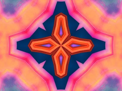 Kaleidoscope Geometric Pattern Footage Stock Illustration