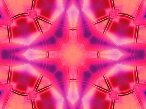 Kaleidoscope Geometric Pattern Footage Stock Illustration