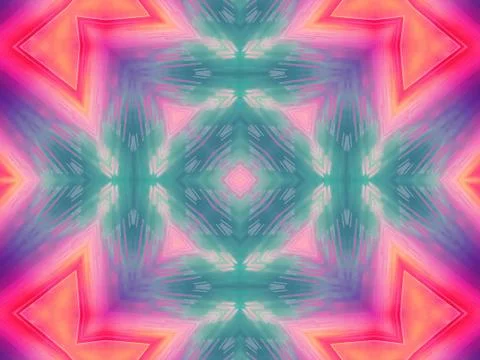 Kaleidoscope Geometric Pattern Footage Stock Illustration