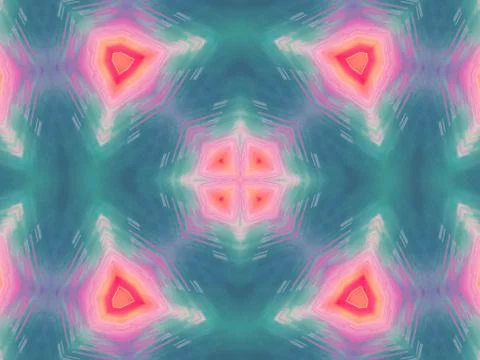 Kaleidoscope Geometric Pattern Footage Illustrazione stock