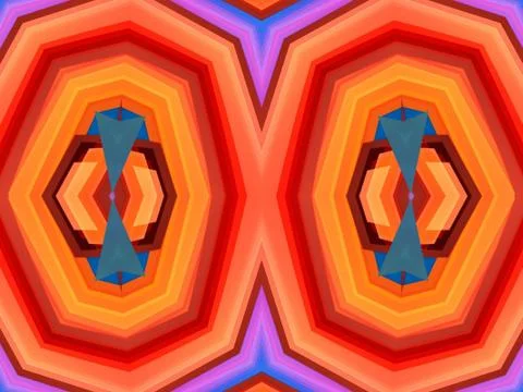 Kaleidoscope Geometric Pattern Footage Stock Illustration