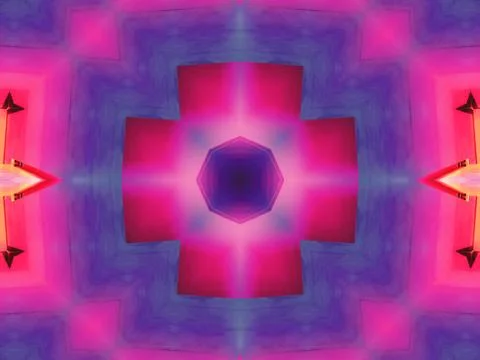 Kaleidoscope Geometric Pattern Footage Stock Illustration