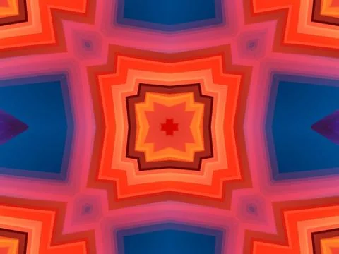Kaleidoscope Geometric Pattern Footage Stock Illustration