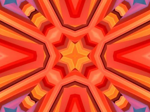 Kaleidoscope Geometric Pattern Footage Stock Illustration