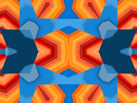 Kaleidoscope Geometric Pattern Footage Stock Illustration
