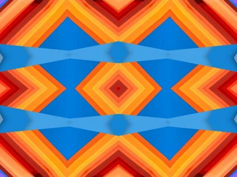 Kaleidoscope Geometric Pattern Footage Stock Illustration