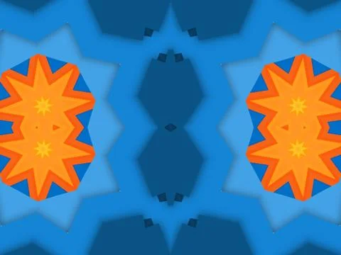Kaleidoscope Geometric Pattern Footage Stock Illustration