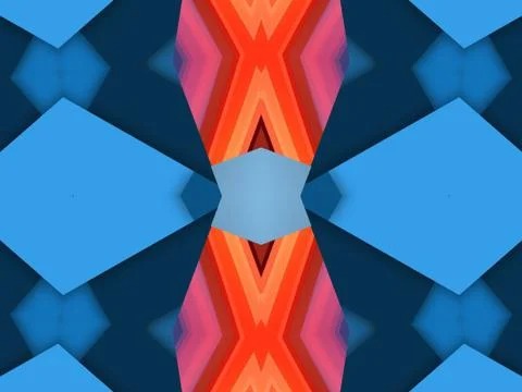 Kaleidoscope Geometric Pattern Footage Stock Illustration