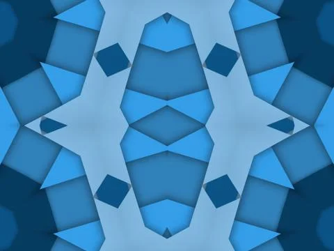 Kaleidoscope Geometric Pattern Footage Stock Illustration