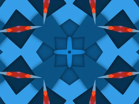 Kaleidoscope Geometric Pattern Footage Stock Illustration