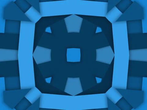 Kaleidoscope Geometric Pattern Footage Stock Illustration