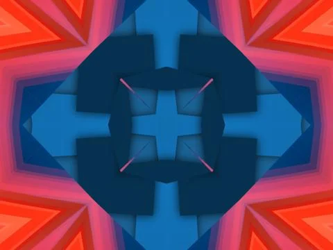 Kaleidoscope Geometric Pattern Footage Stock Illustration