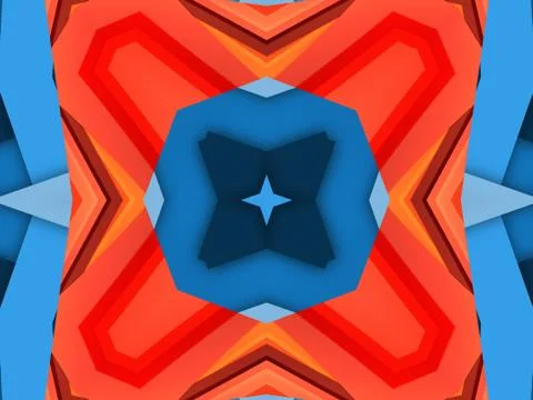 Kaleidoscope Geometric Pattern Footage Stock Illustration