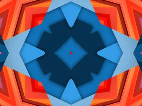 Kaleidoscope Geometric Pattern Footage Stock Illustration