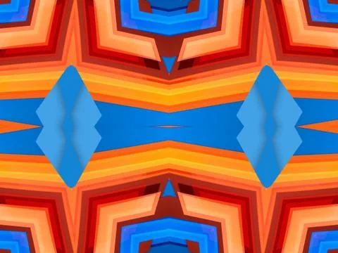 Kaleidoscope Geometric Pattern Footage Stock Illustration
