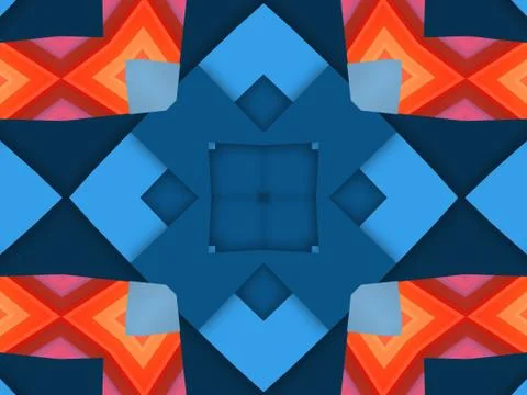 Kaleidoscope Geometric Pattern Footage Stock Illustration