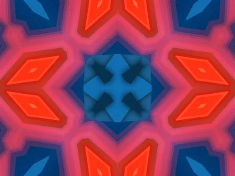 Kaleidoscope Geometric Pattern Footage Stock Illustration