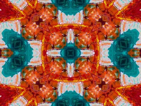Kaleidoscope Geometric Pattern Footage Stock Illustration