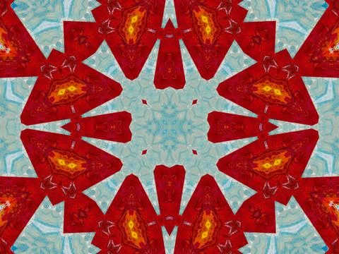 Kaleidoscope Geometric Pattern Footage Stock Illustration